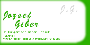 jozsef giber business card